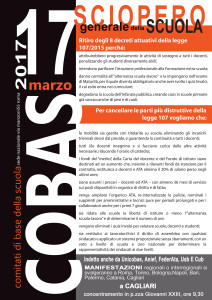 locandina sciopero 17 marzo con manifestazione